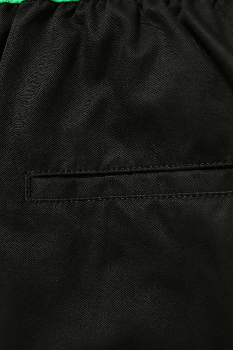 BOTTEGA VENETA Waist Panel Cotton Shorts Black Green Size M