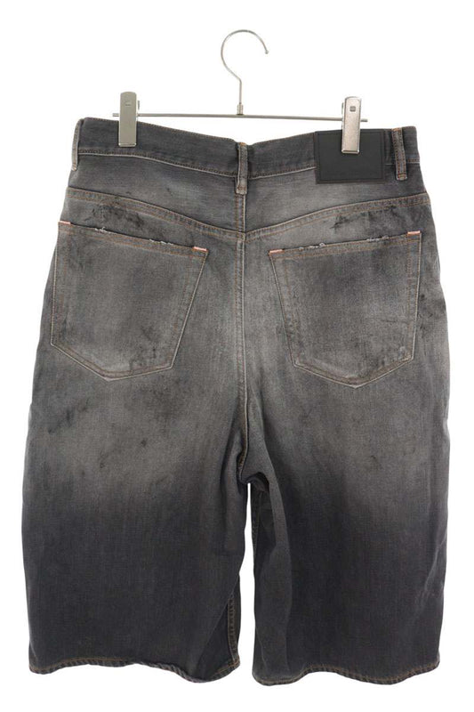 ACNE STUDIOS Vintage Wash Denim Shorts Black Size 50
