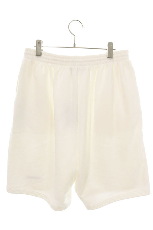 BALENCIAGA Logo Embroidery Sweat Shorts White Sweatshirt Size XS