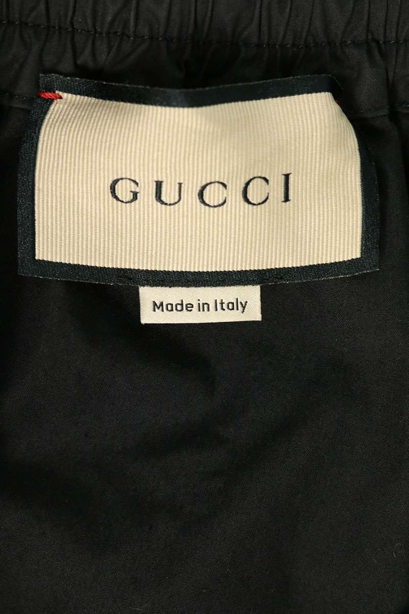 GUCCI Logo Sherry Line Cotton Shorts Black Size 48