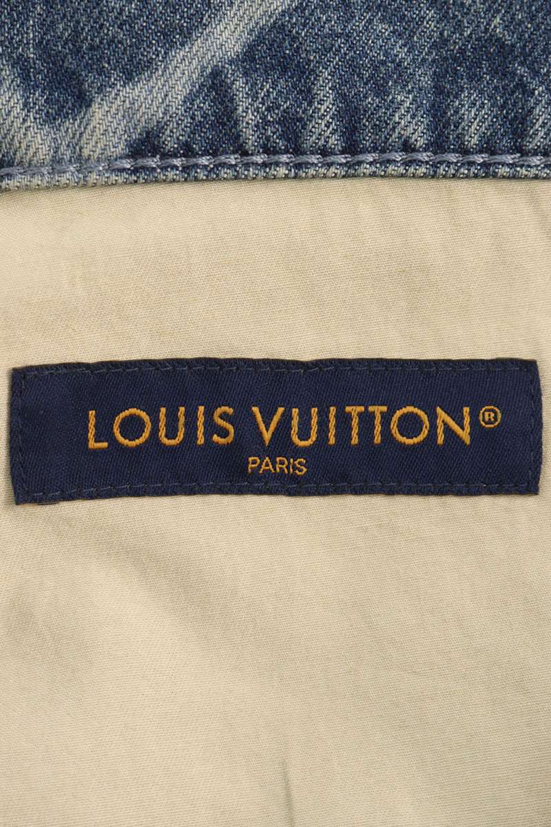LOUISVUITTON Monogram Washed Denim Shorts Indigo Size 30