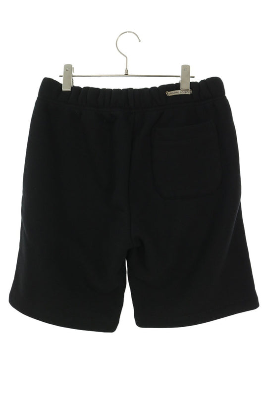 Chrome Hearts CH Logo Embroidered Sweat Shorts Black Sweatshirt Size M