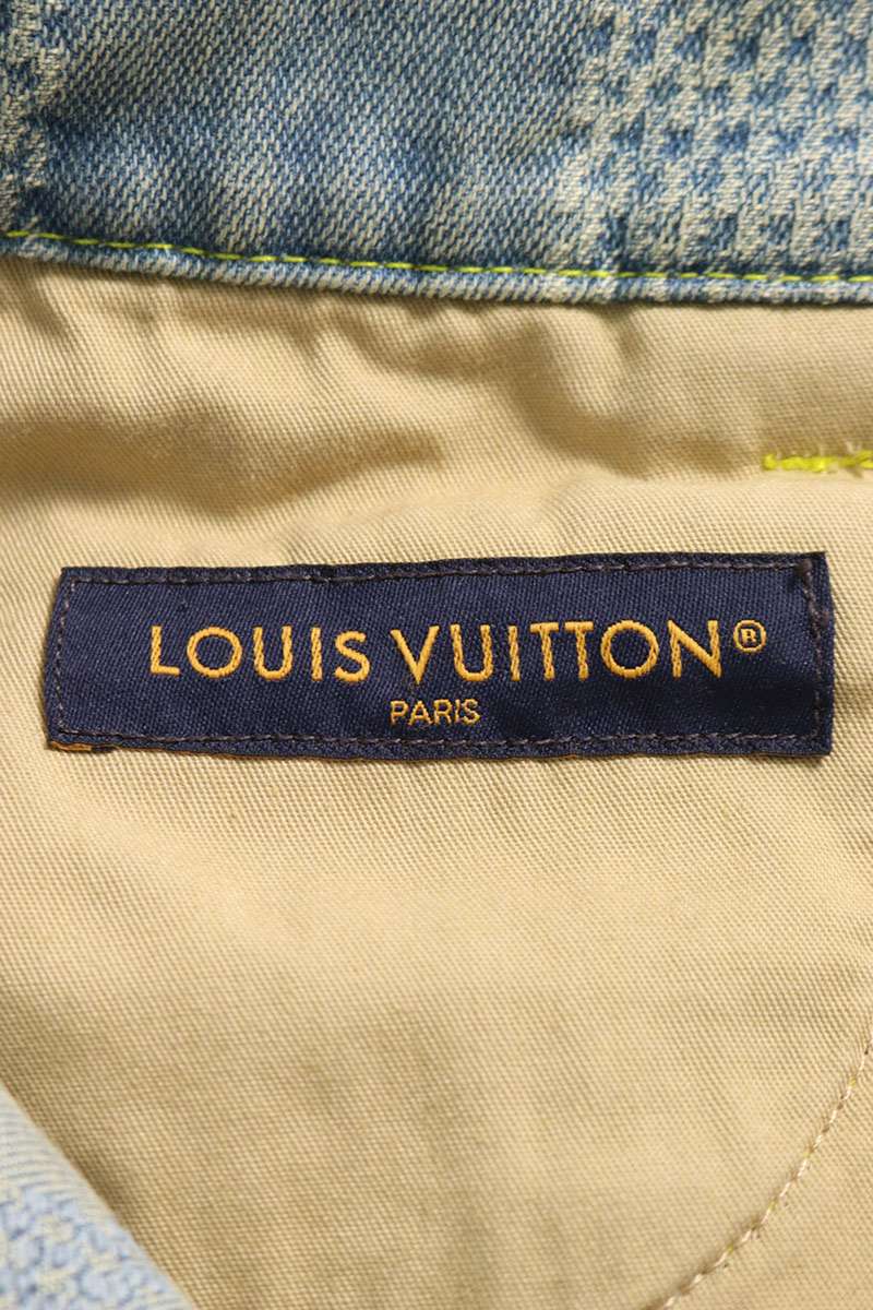 LOUISVUITTON 24SS Damier Bootcut Denim Pants Indigo Size 13