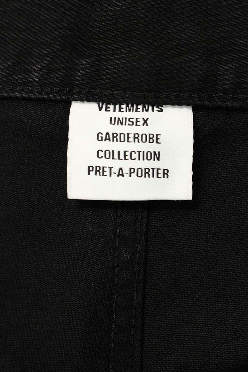 VETEMENTS 25AW Hip-Hop Baggy Denim Jeans Black Size 30