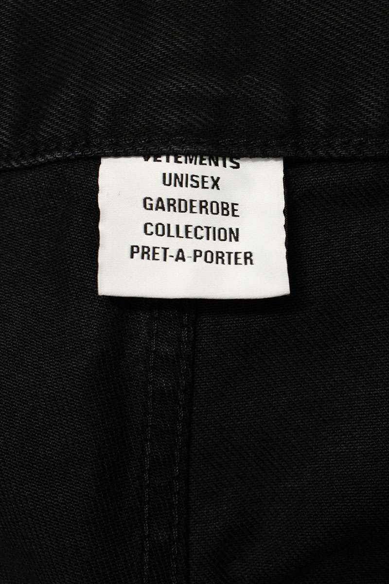 VETEMENTS 25AW Hip-Hop Baggy Denim Jeans Black Size 31