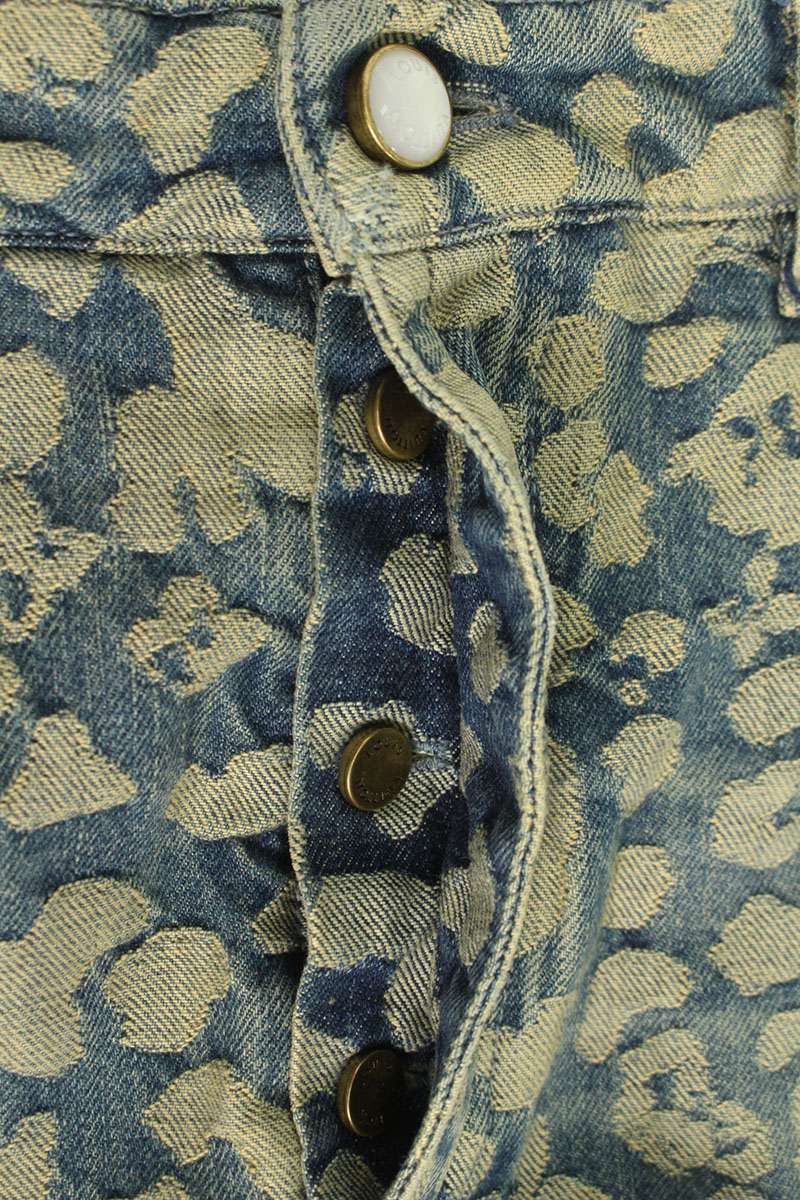 LOUISVUITTON Jacquard Workwear Denim Pants Indigo Size 30