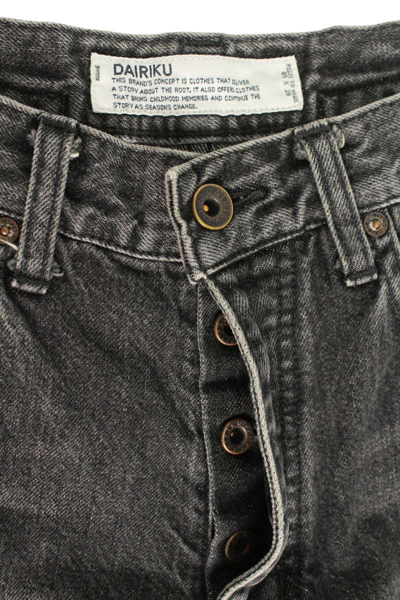 DAIRIKU 25SS Washed Flare Denim Pants Black Size 29