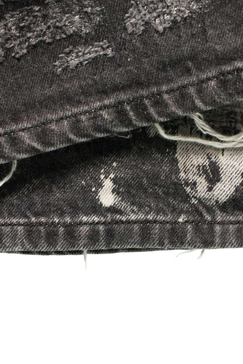 GIVENCHY Distressed Denim Jeans Grey/Black Size 35