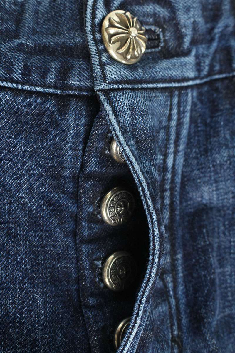 Chrome Hearts DNM PANTS Cross Button Fly Denim Size 36