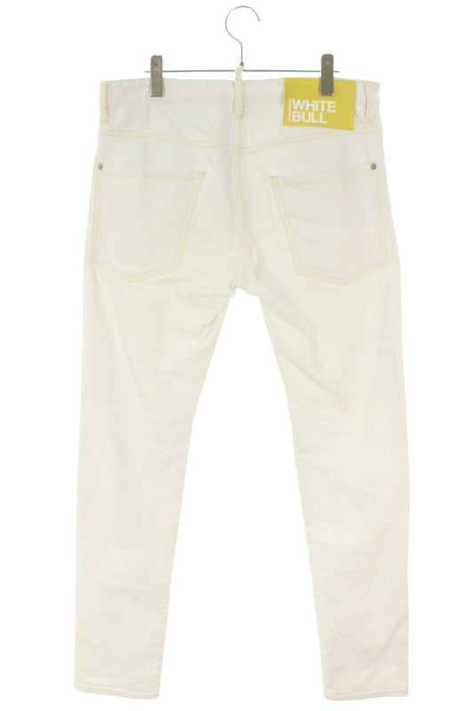 DSQUARED2 S74LB1279 White Skinny Denim Pants Size 33