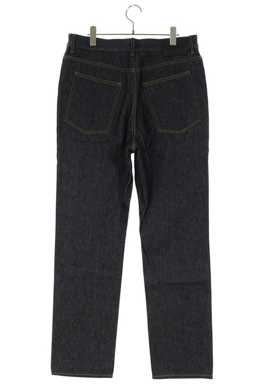 LOEWE High-Rise Straight Denim Pants Blue Size 36