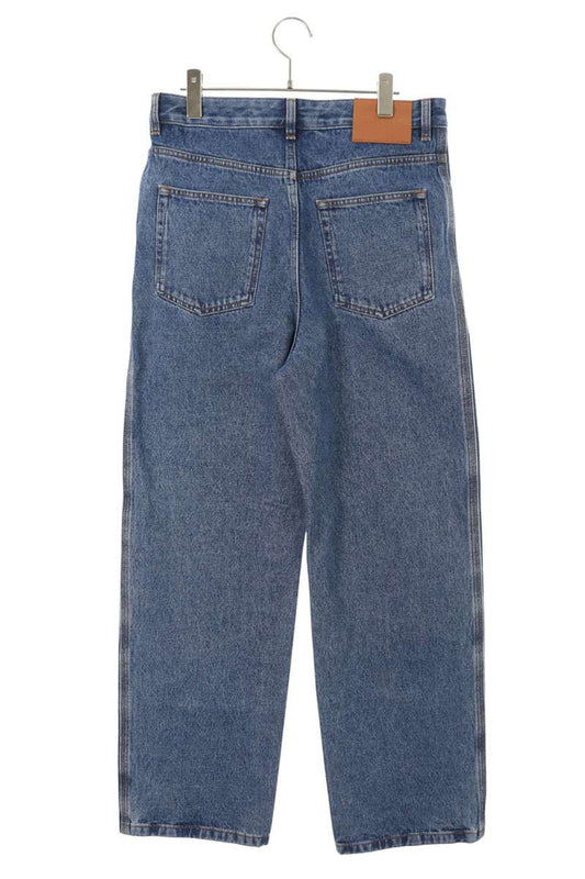 LOEWE Anagram Embroidered Denim Pants Blue Size 33