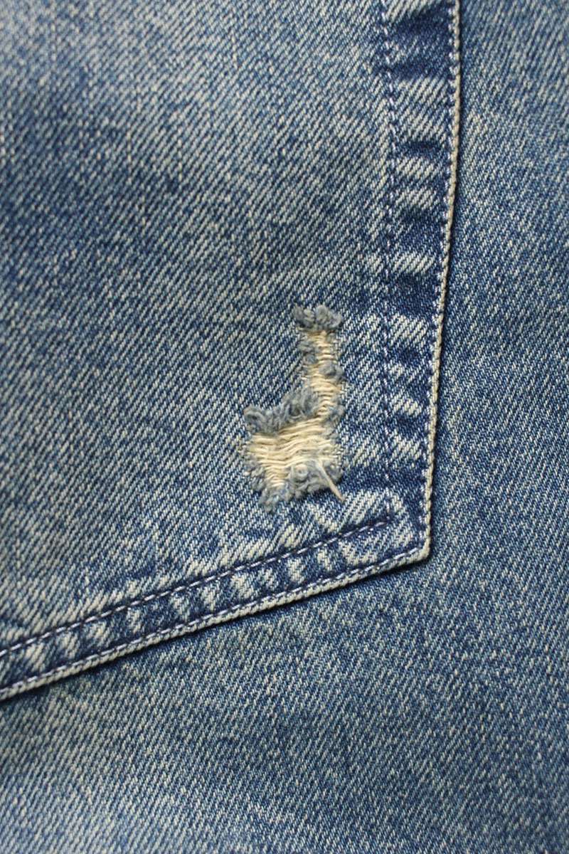 ANN DEMEULEMEESTER 26SS Drawcord Wide Washed Denim Size 36