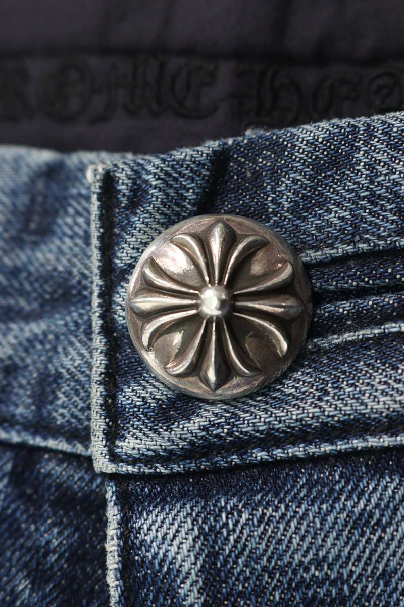 Chrome Hearts JEAN STRTLG FBRC Cross Patch Denim Size 34