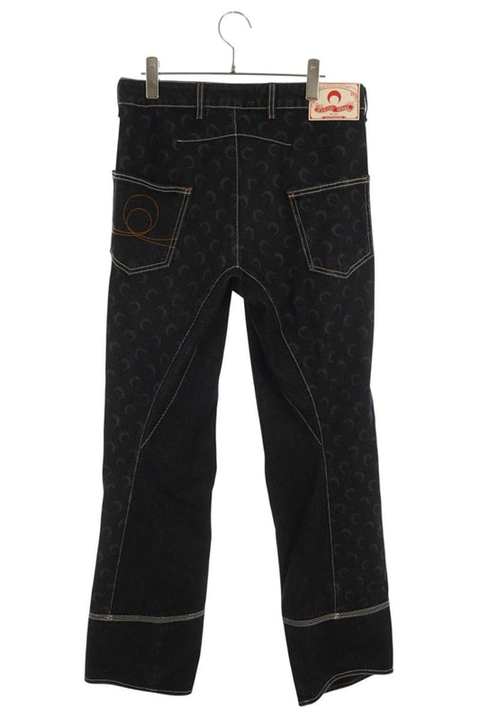 Marine Serre All Over Logo Denim Pants Black Size 32