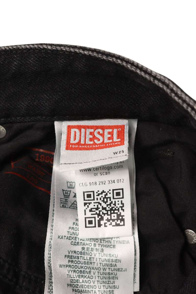 DIESEL D-SIRE Wide Denim Pants Black Size 25