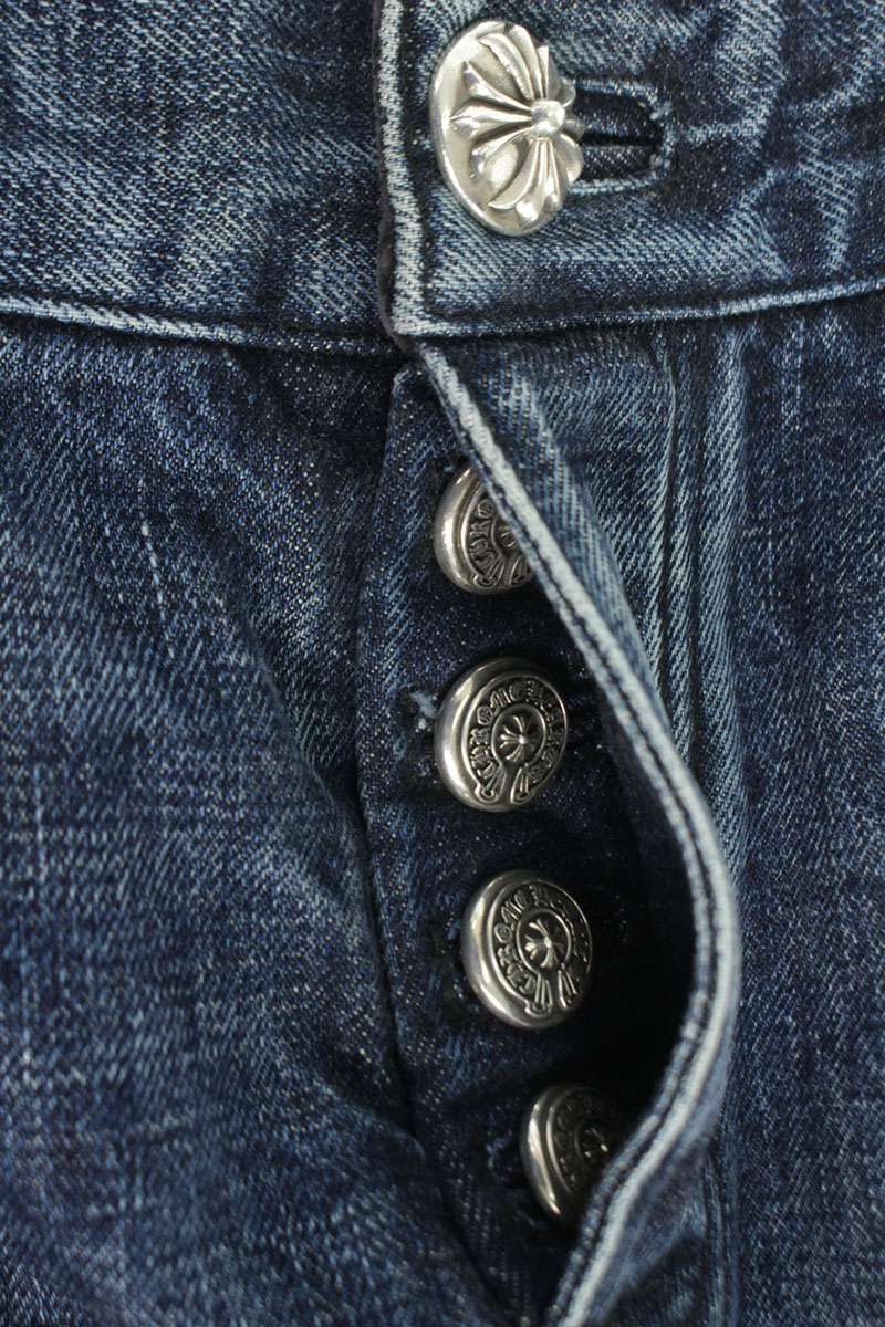 Chrome Hearts Cross Ball Button Flare Denim Size 32