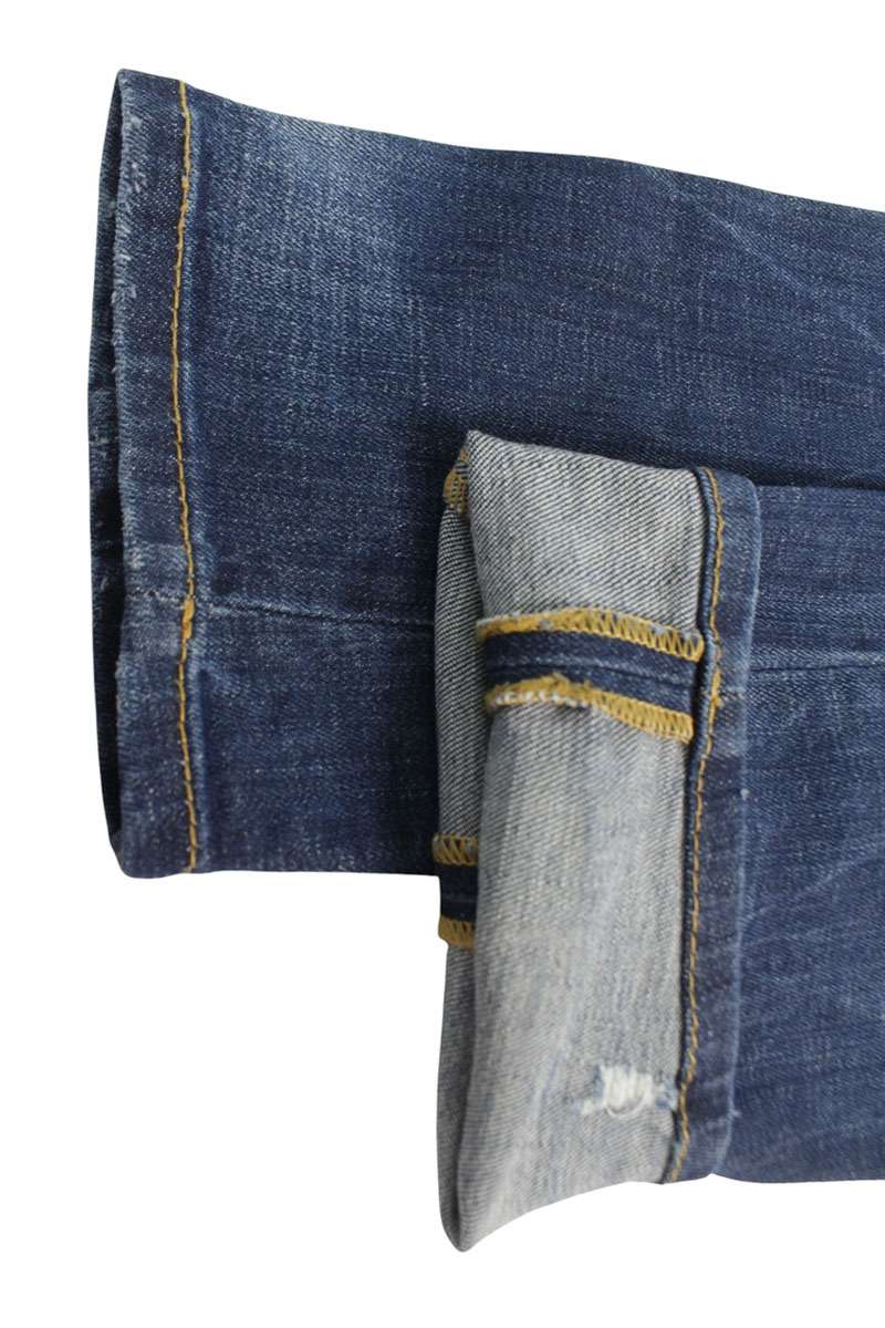 DSQUARED Distressed Painted Skinny Jeans S74LB0414 Size 32