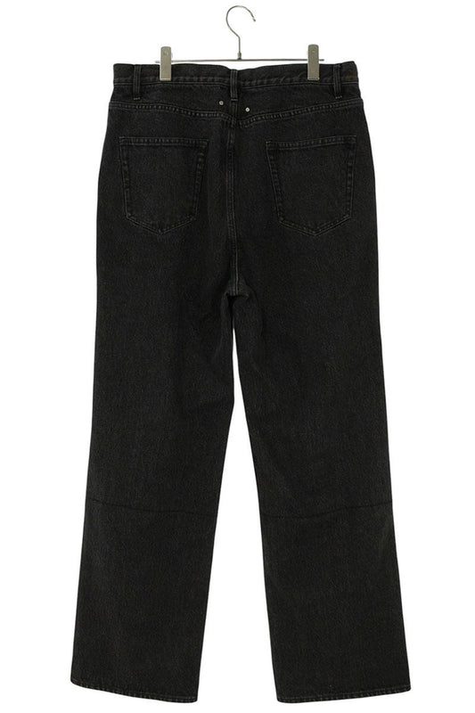 SHERMER ACADEMY 24FW Washed Denim w/ Faux Leather Size 34