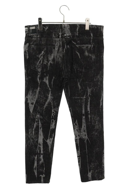 DOLCE & GABBANA Tie-Dye Skinny Stretch Denim Black Size 36