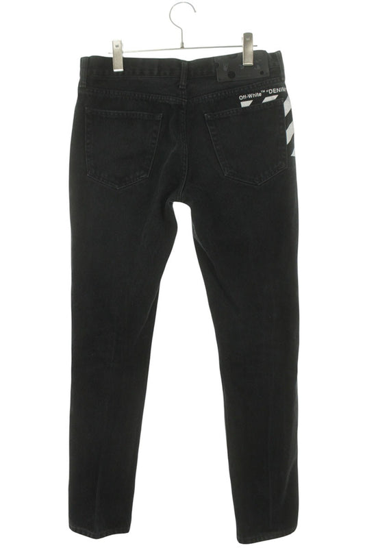 OFF-WHITE 21AW Skinny Denim Pants Black Size 31