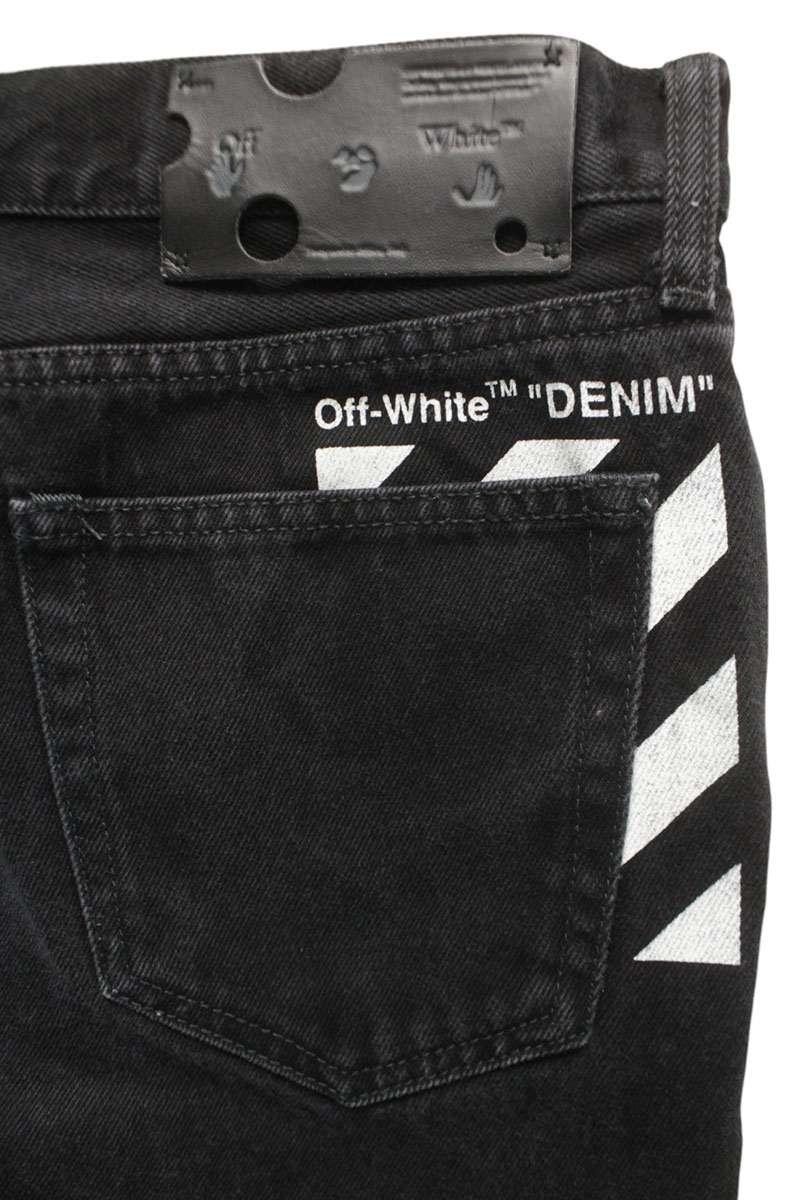 OFF-WHITE 21AW Skinny Denim Pants Black Size 31