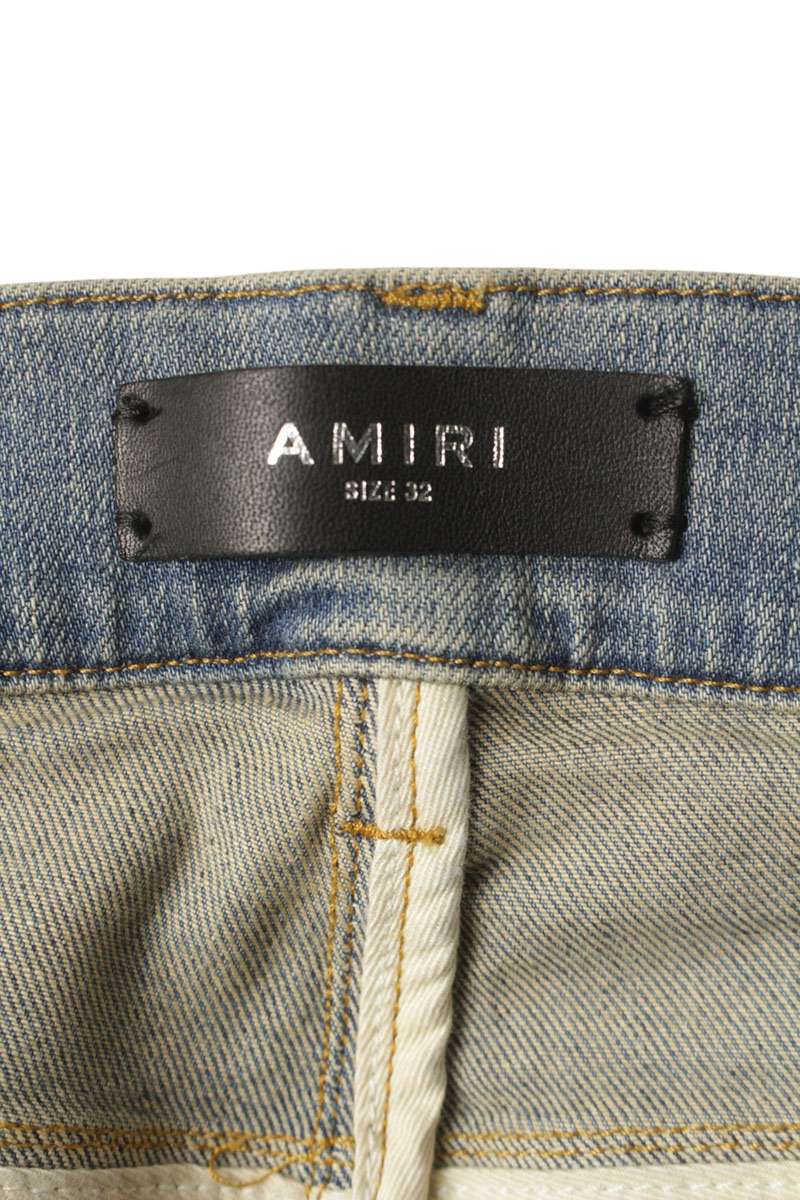 AMIRI Light Blue Shotgun Distressed Skinny Denim Size 32