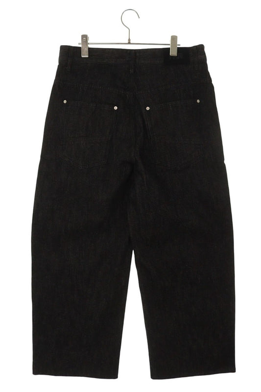 FAR FROM WHAT FAR SELVEDGE WIDE JEANS Black Size 34