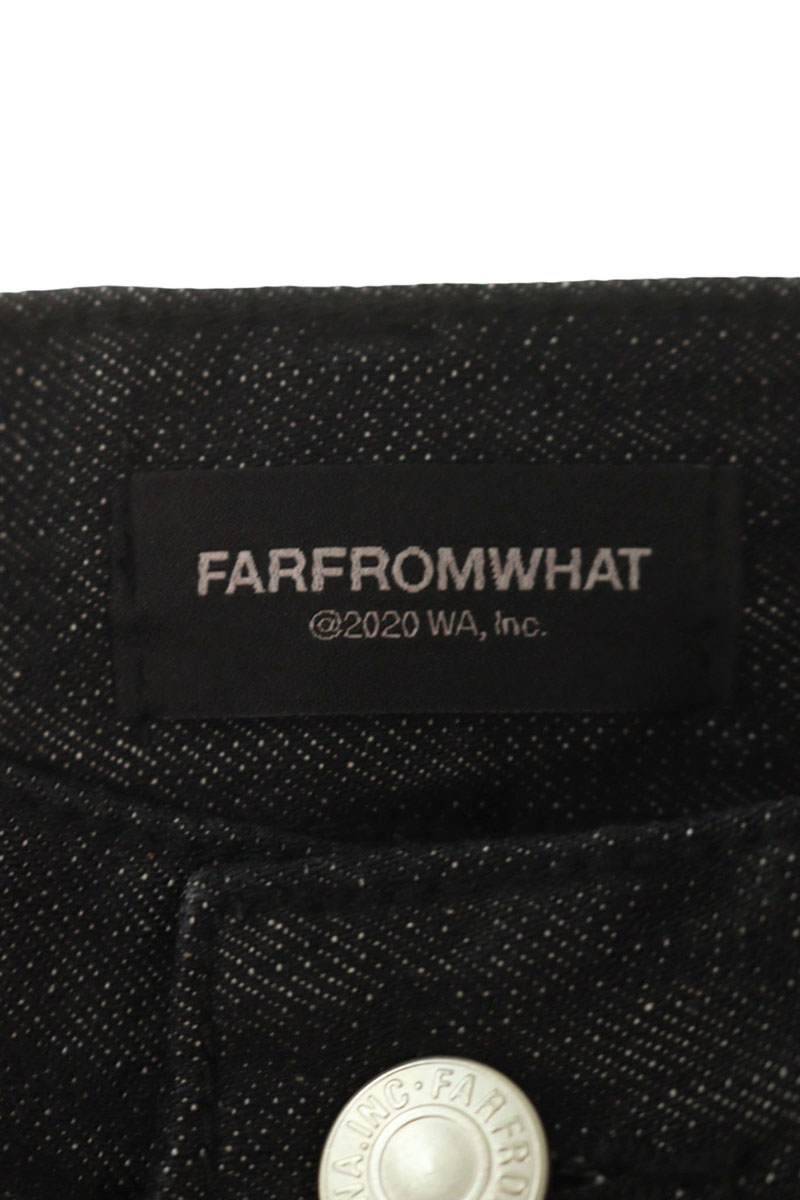FAR FROM WHAT FAR SELVEDGE WIDE JEANS Black Size 34