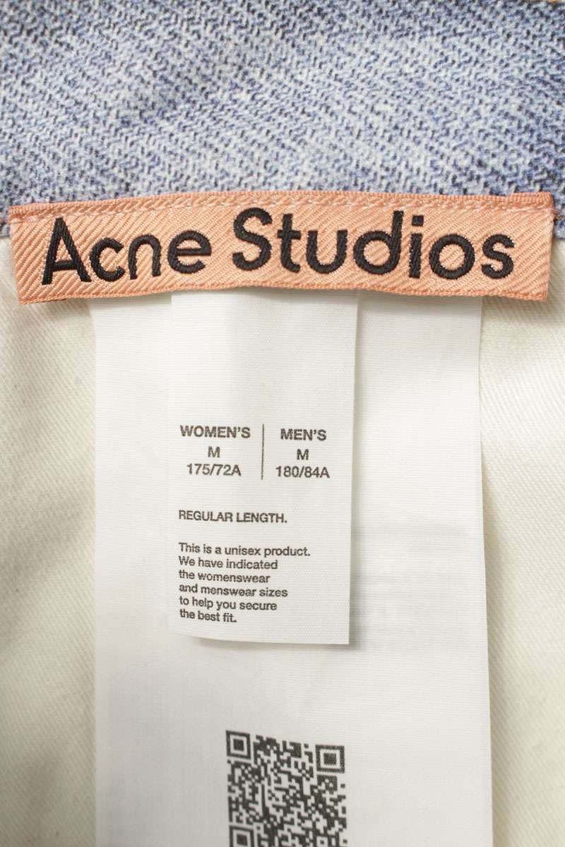 ACNE STUDIOS Flower Trompe L'oeil Baggy Denim Multi Size 32