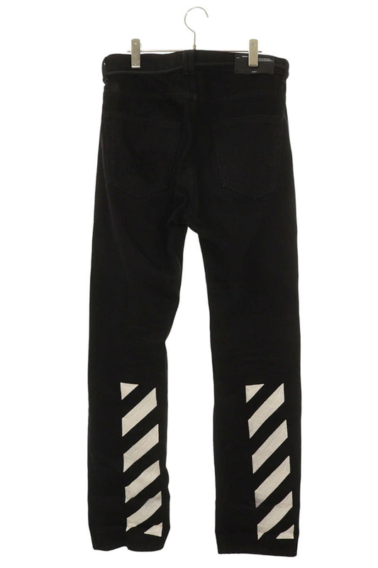OFF-WHITE Drawstring Arrow Patch Denim Pants Size 30