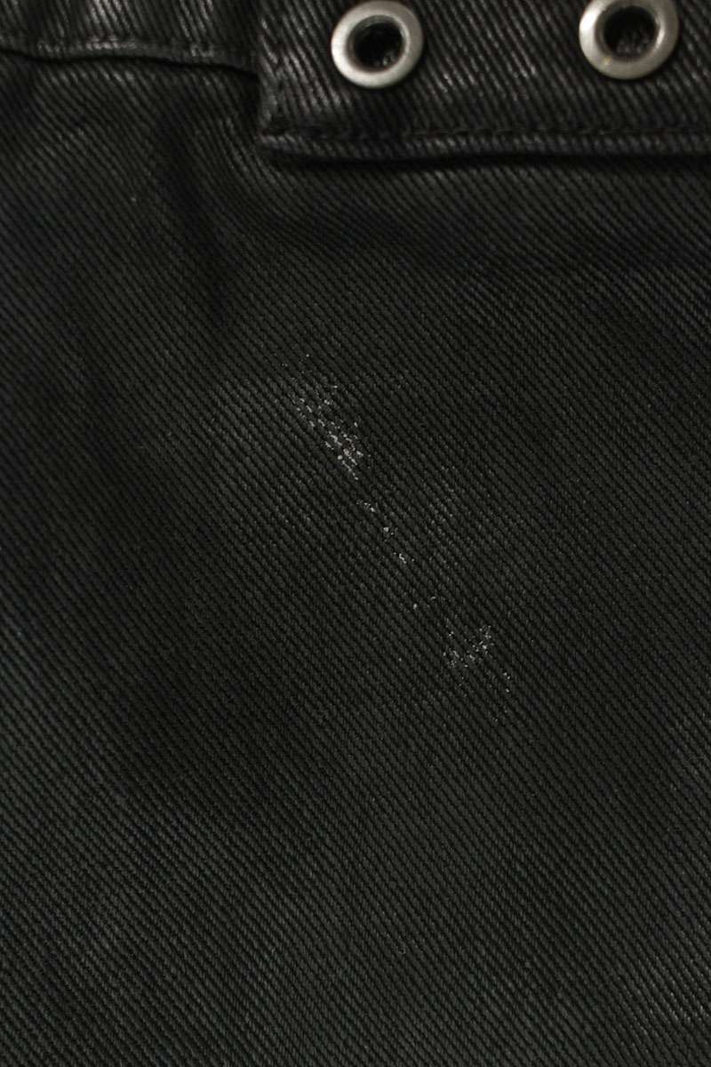 ATA NOTHINGNESS Coated Wide Denim Pants Black Size 34