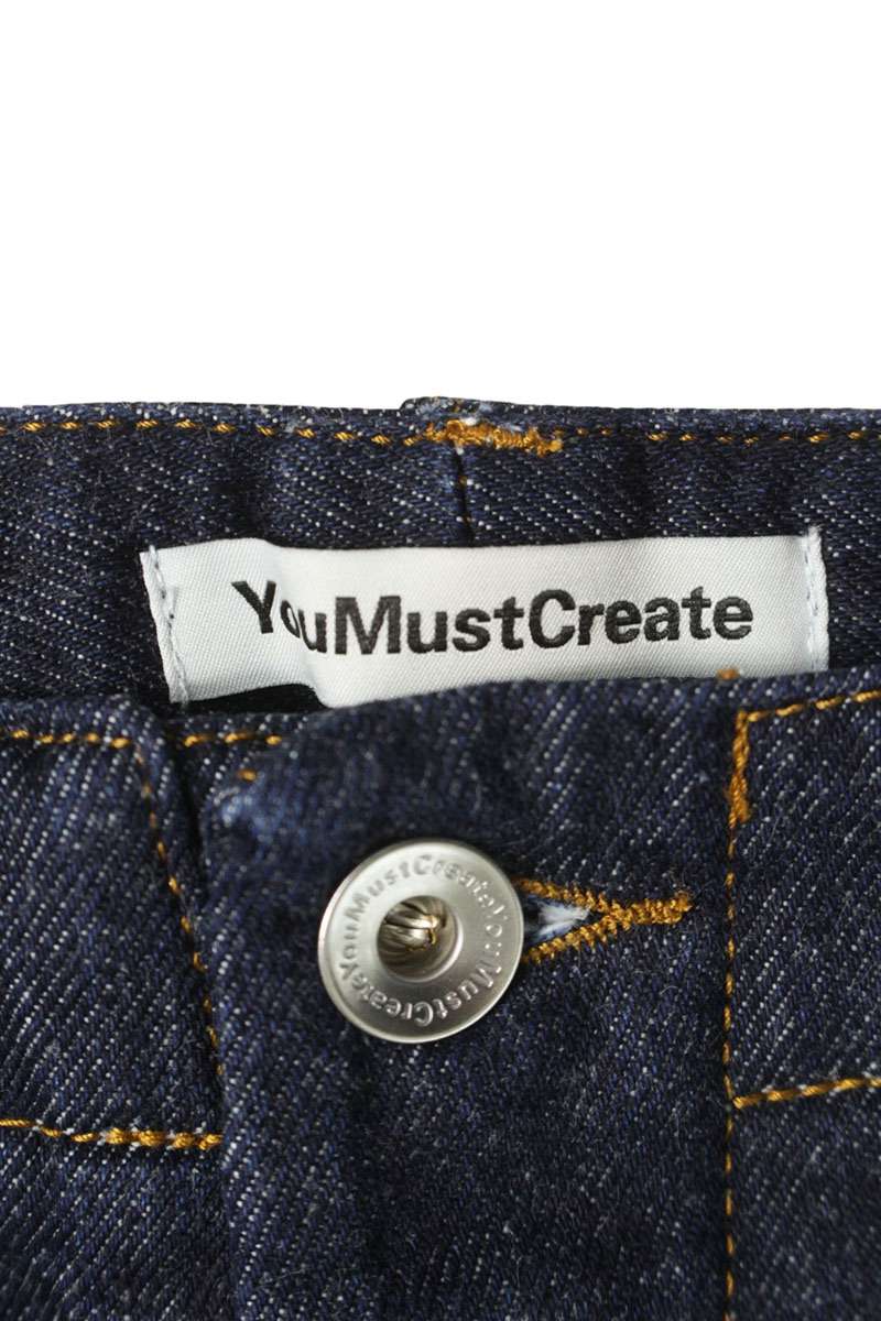 You Must Create Button-Front Denim Pants Indigo Size 30