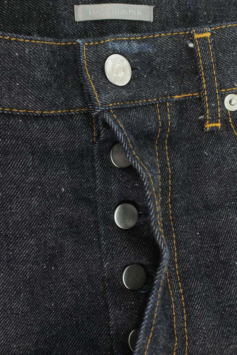 DIOR x Sacai Button-Fly Snap Tapered Denim Indigo Size 29