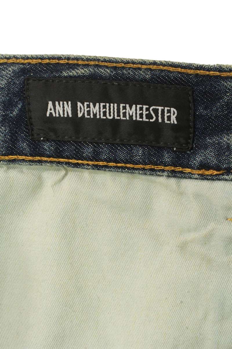 ANN DEMEULEMEESTER Indigo Side Embroidery Denim Size 30