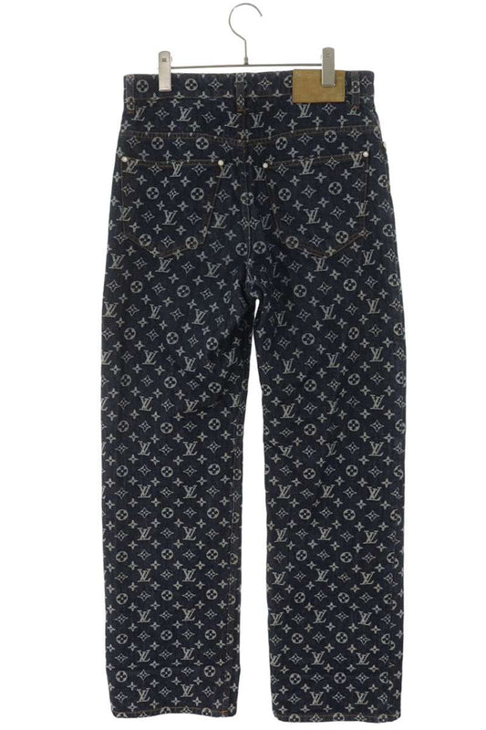 LOUISVUITTON 24AW Monogram Jacquard Denim Pants Size 27