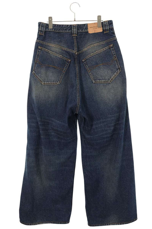 BALENCIAGA 25SS Side Logo Embroidered Denim Jeans Size XS