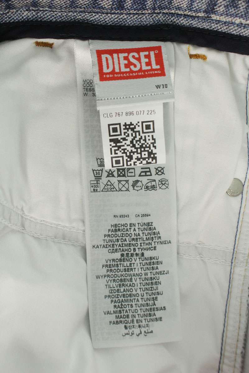 DIESEL Regular Mid-Waist Denim Pants Blue Size 30