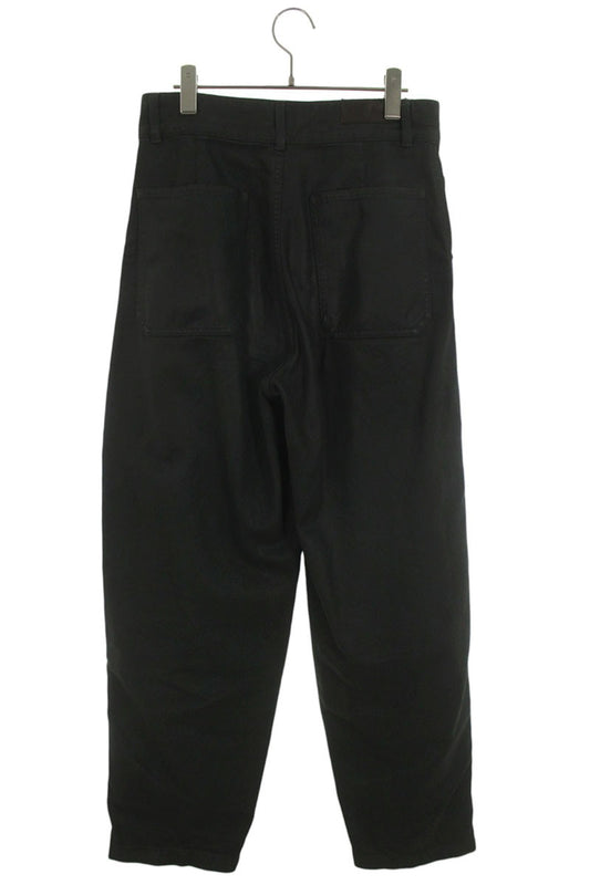 LEMAIRE Maxi Barrel Coated Denim Pants Black Size 32