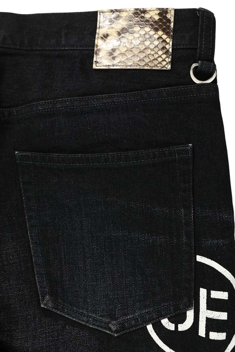 uniform experiment Distressed Repaired Denim Black Size 34