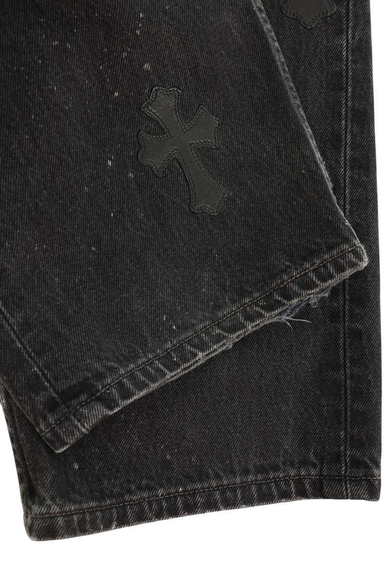 Chrome Hearts U VNTG JEAN BLK RED TAB Button Jeans Size 34
