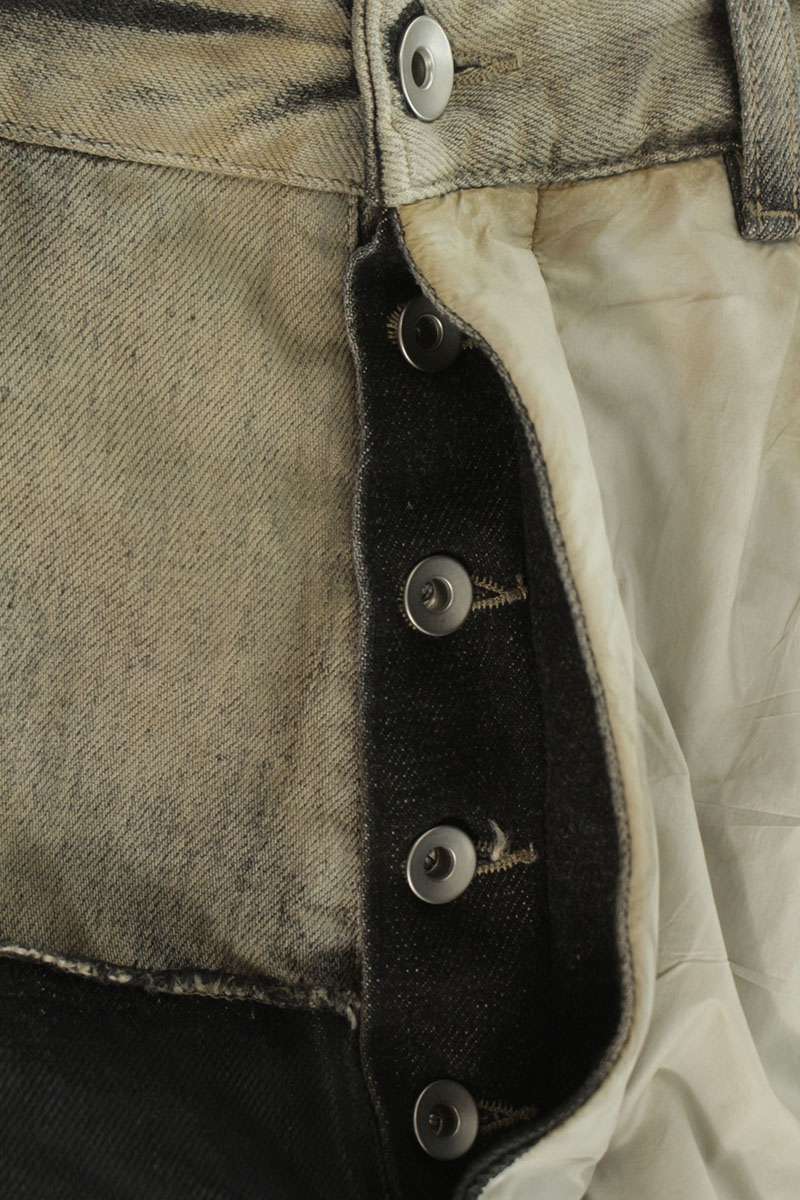 DRKSHDW Dust Washed Panel Jeans Black/Indigo Size 30