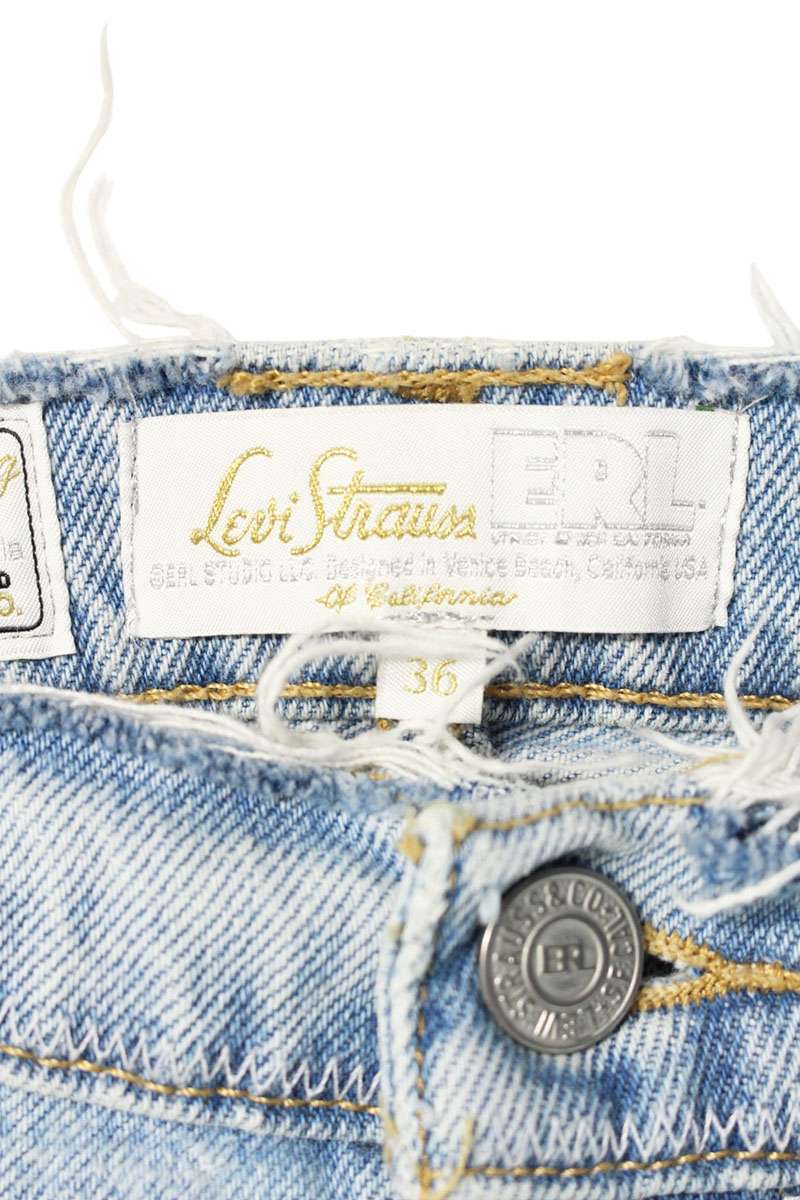 ERL x LEVI'S Hem Slit Denim Pants Light Blue Size 36