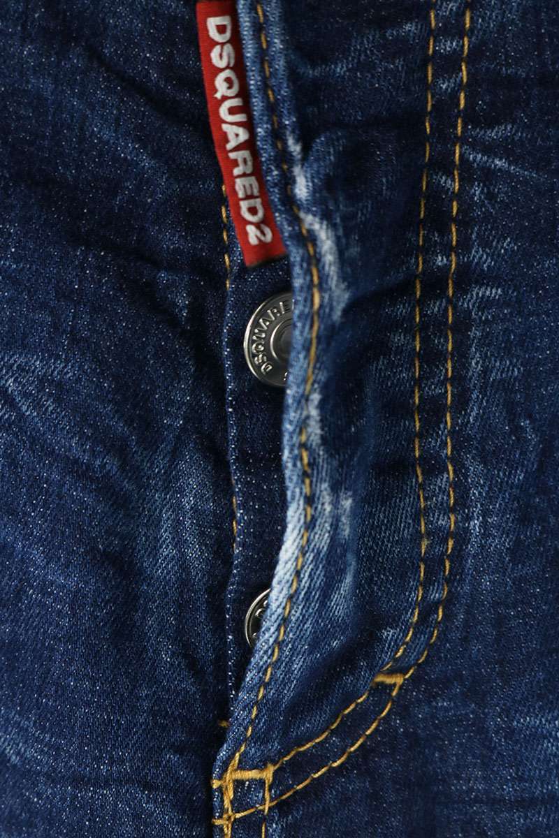 DSQUARED2 Skater Jean Distressed Line Print Indigo Size 33