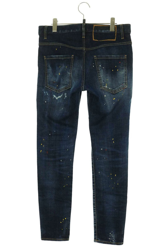 DSQUARED SKATER JEAN Distressed Paint Splatter Denim Size 32