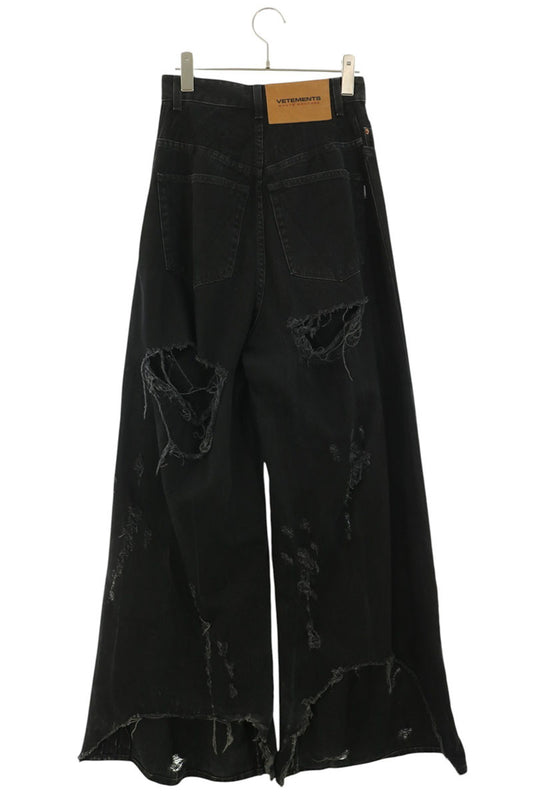 VETEMENTS Detroit Baggy Denim Pants Black Size 24