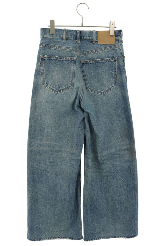 CELINE Summer Dazed Wash Denim Pants Blue Size 28