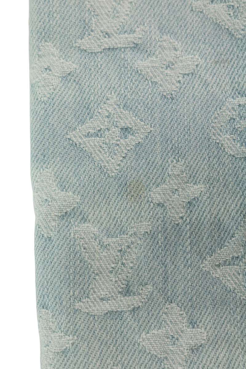 LOUISVUITTON Indigo Monogram Embroidered Denim Jeans Size 32