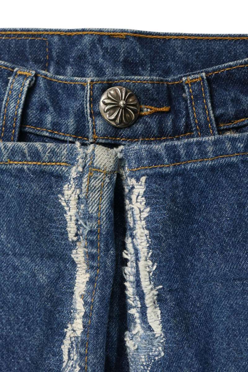 Chrome Hearts U VNTG JEAN BLU ORNG TAB Patch Jeans Size 30