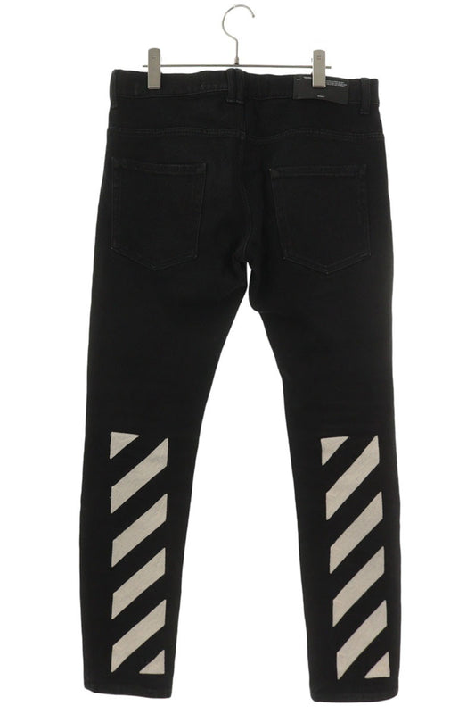 OFF-WHITE Black Logo Design Skinny Jeans Size 31